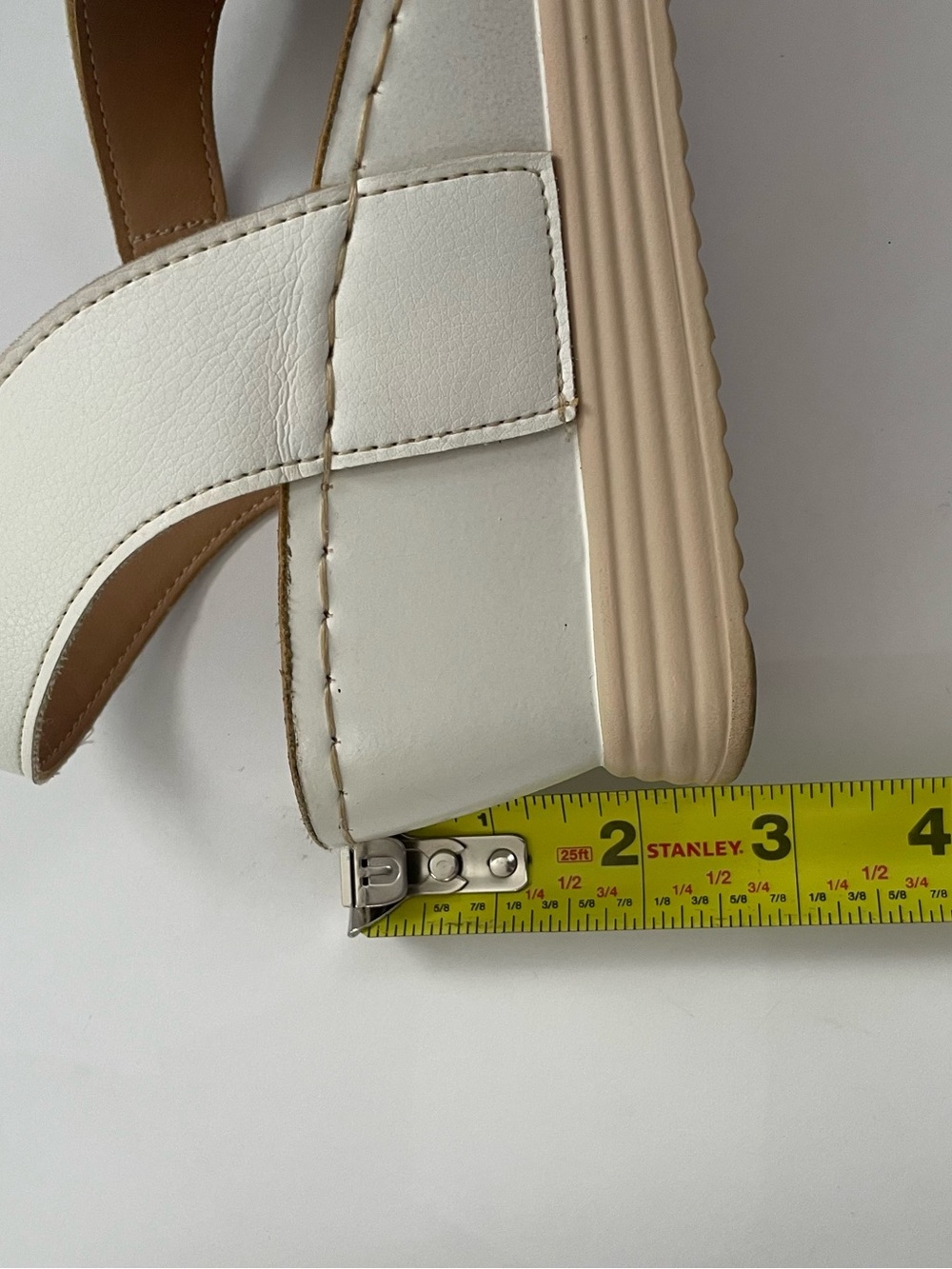 Henry Ferrera White Open-Toe Slingback Sandals Size 9.5 - Picture 6 of 7